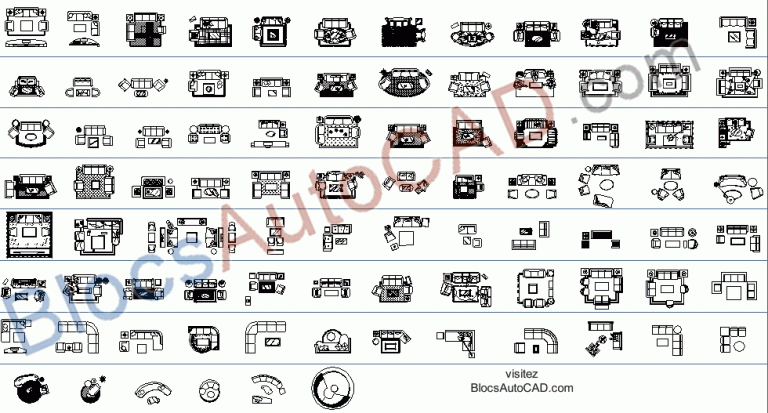 CANAPES FAUTEUILS PLAN DESSINS (BLOCS AUTOCAD DWG)